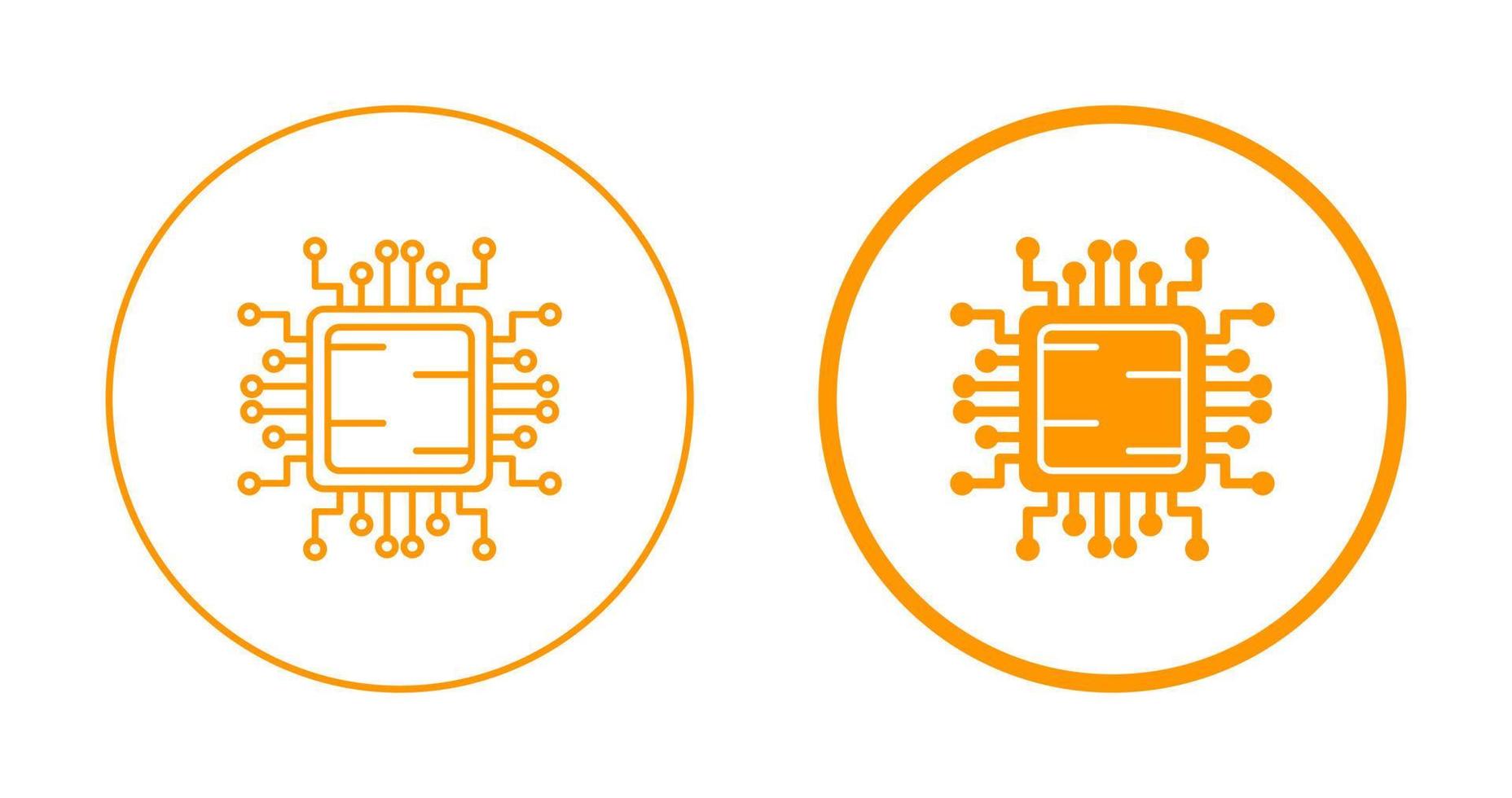 icono de vector de cpu