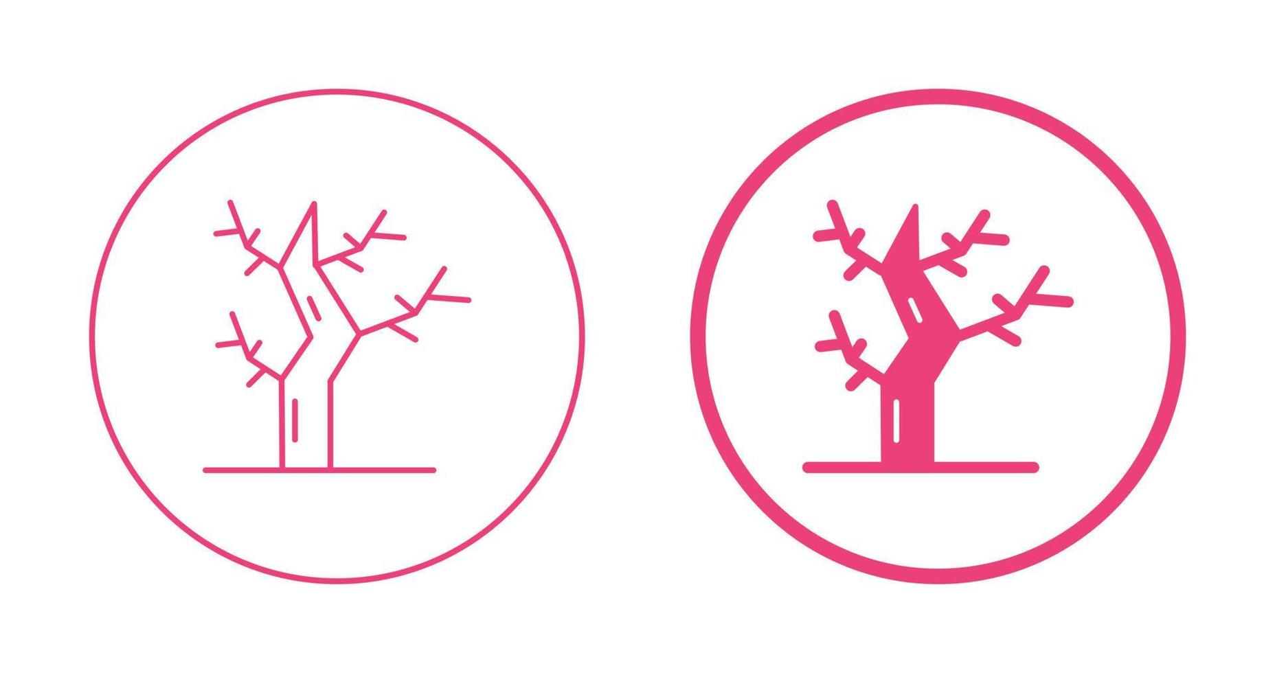 icono de vector de árbol seco