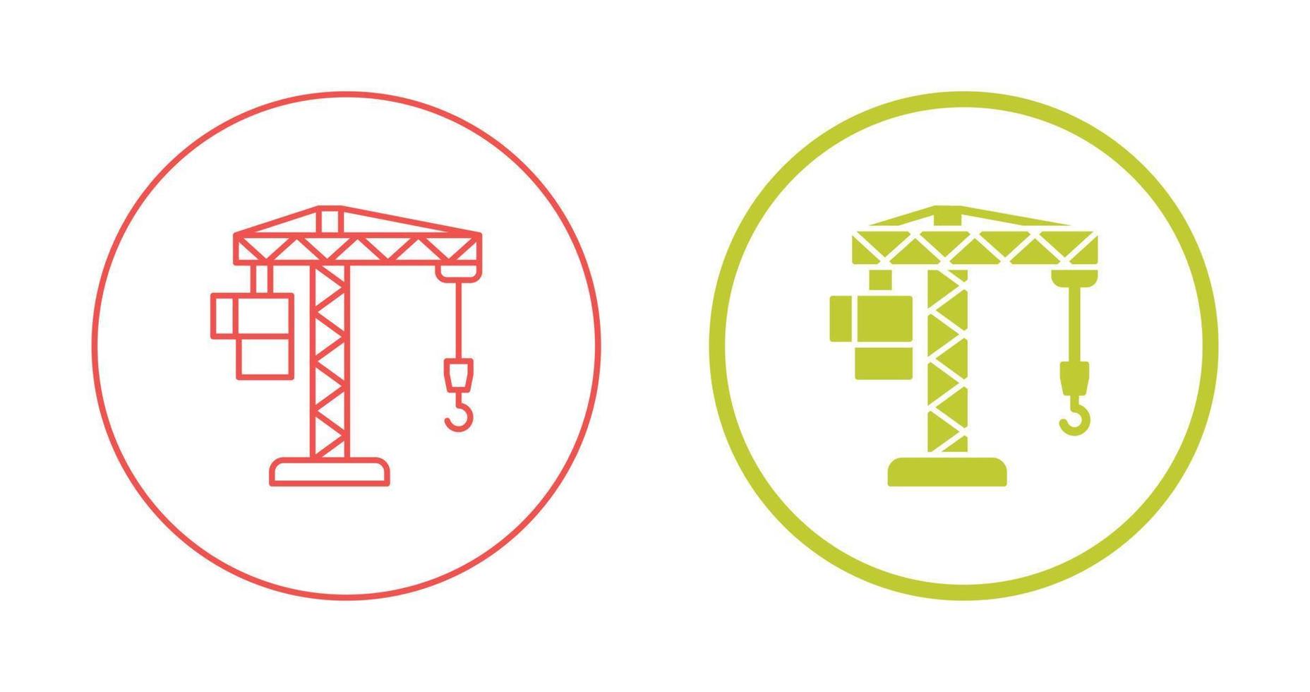 Crane Lifting Vector Icon