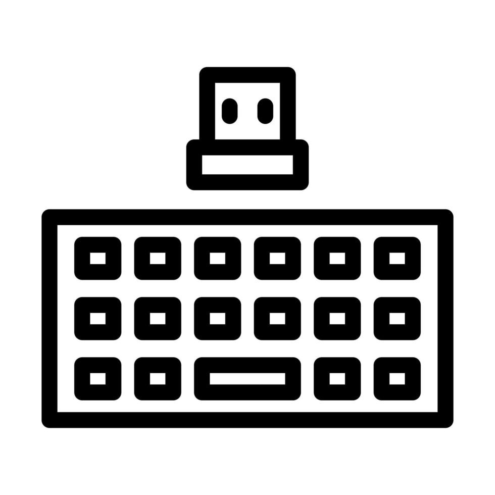 Wireless Keyboard Icon Design vector