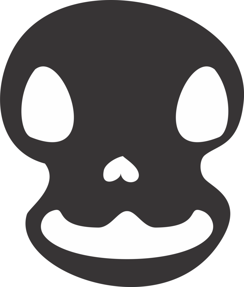 Black skull PNG