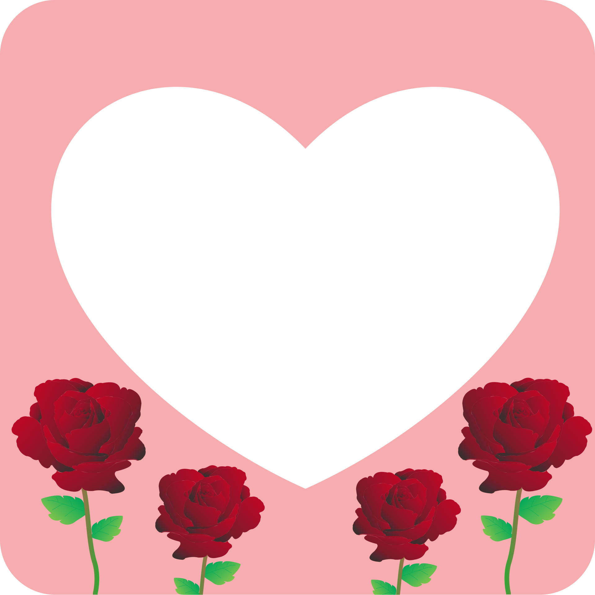 Free Red rose flower and pink heart frame PNG 22109073 PNG with