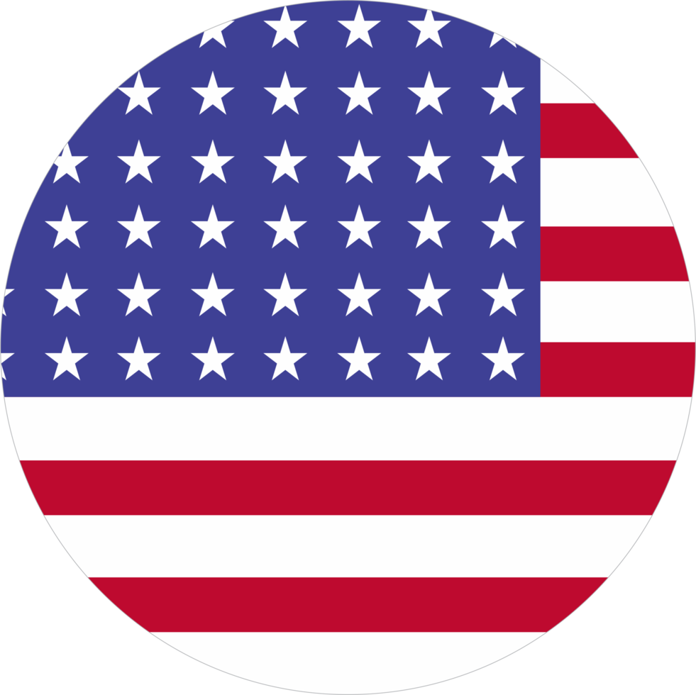 Amerika vlag ronde vorm PNG