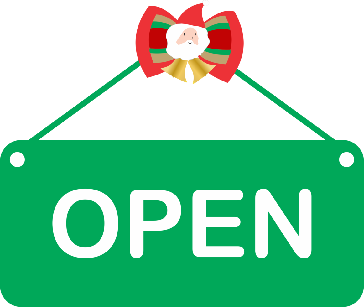 Open banner Christmas PNG