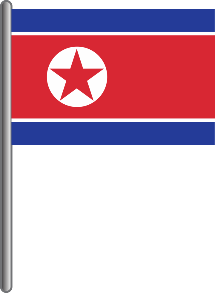 Norden Korea Flagge png
