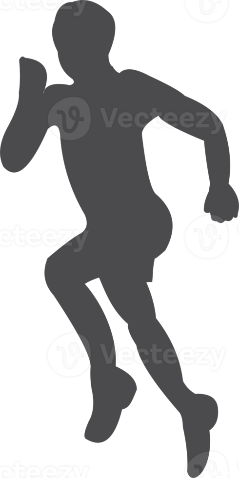 The man running silhouette PNG