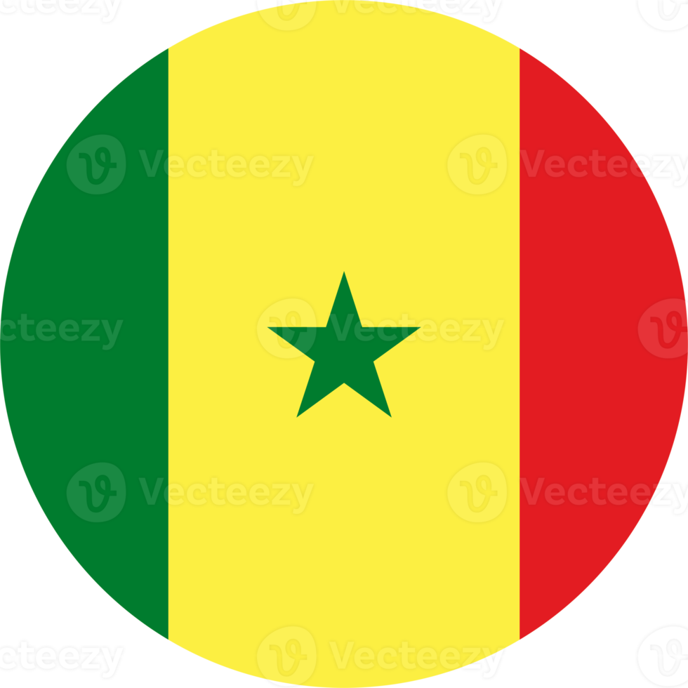 Senegal bandeira volta forma png
