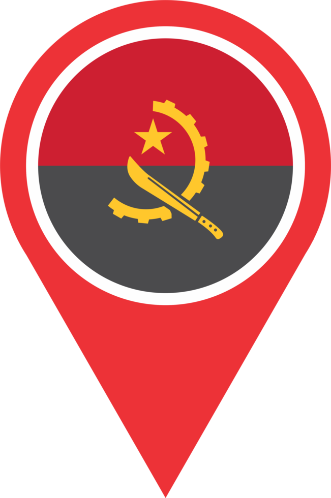 angola flagga stift Karta plats png