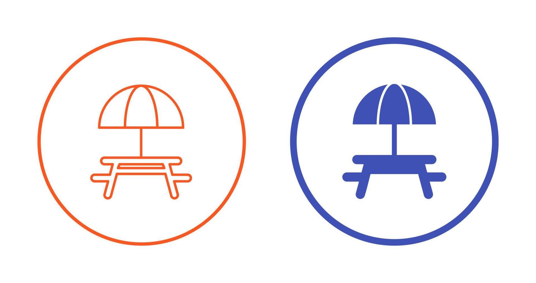 Camping Table Vector Icon