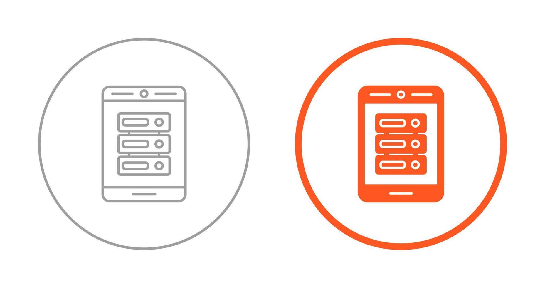 icono de vector de teléfono de datos