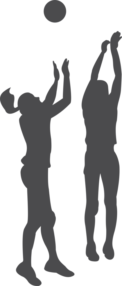 The volleyball player team silhouette PNG