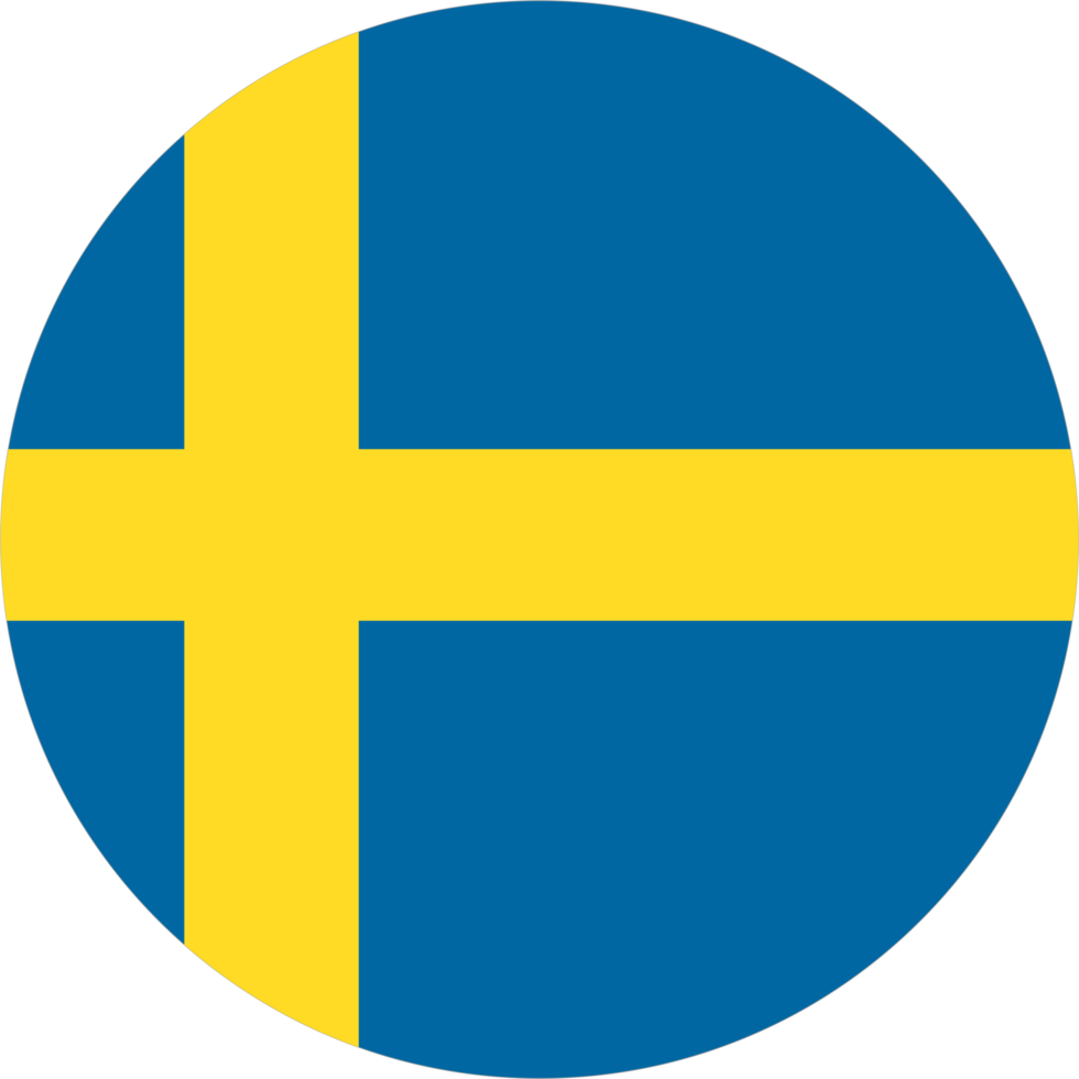 Sweden flag round shape PNG