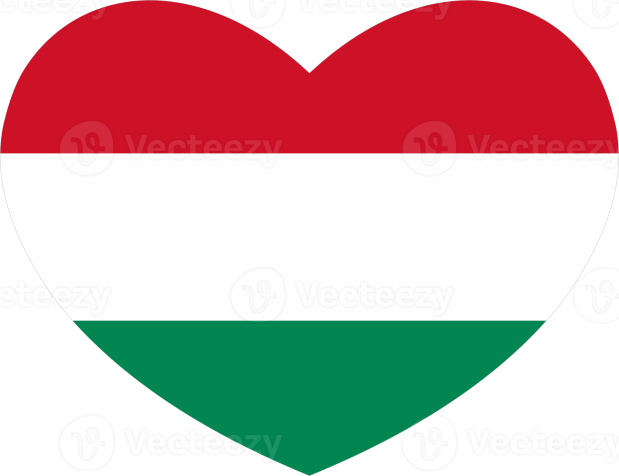 Hungary flag heart shape PNG