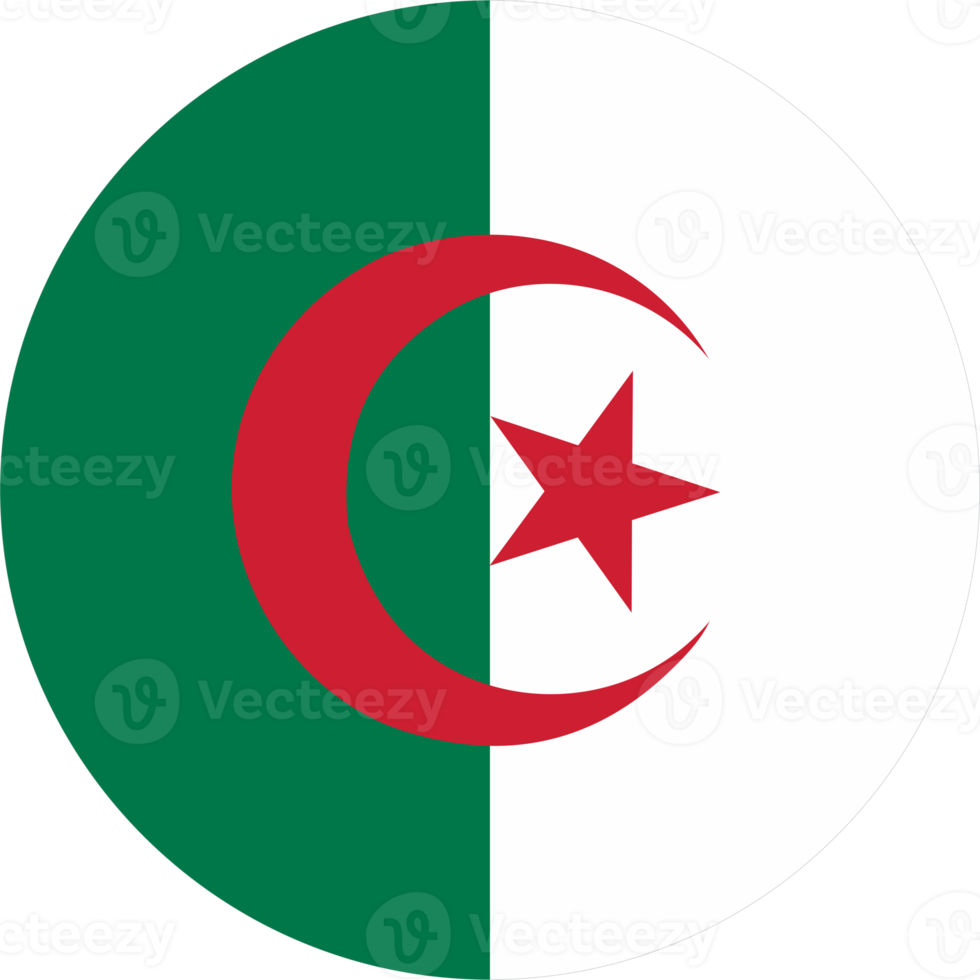 Algerien Flagge runden gestalten png