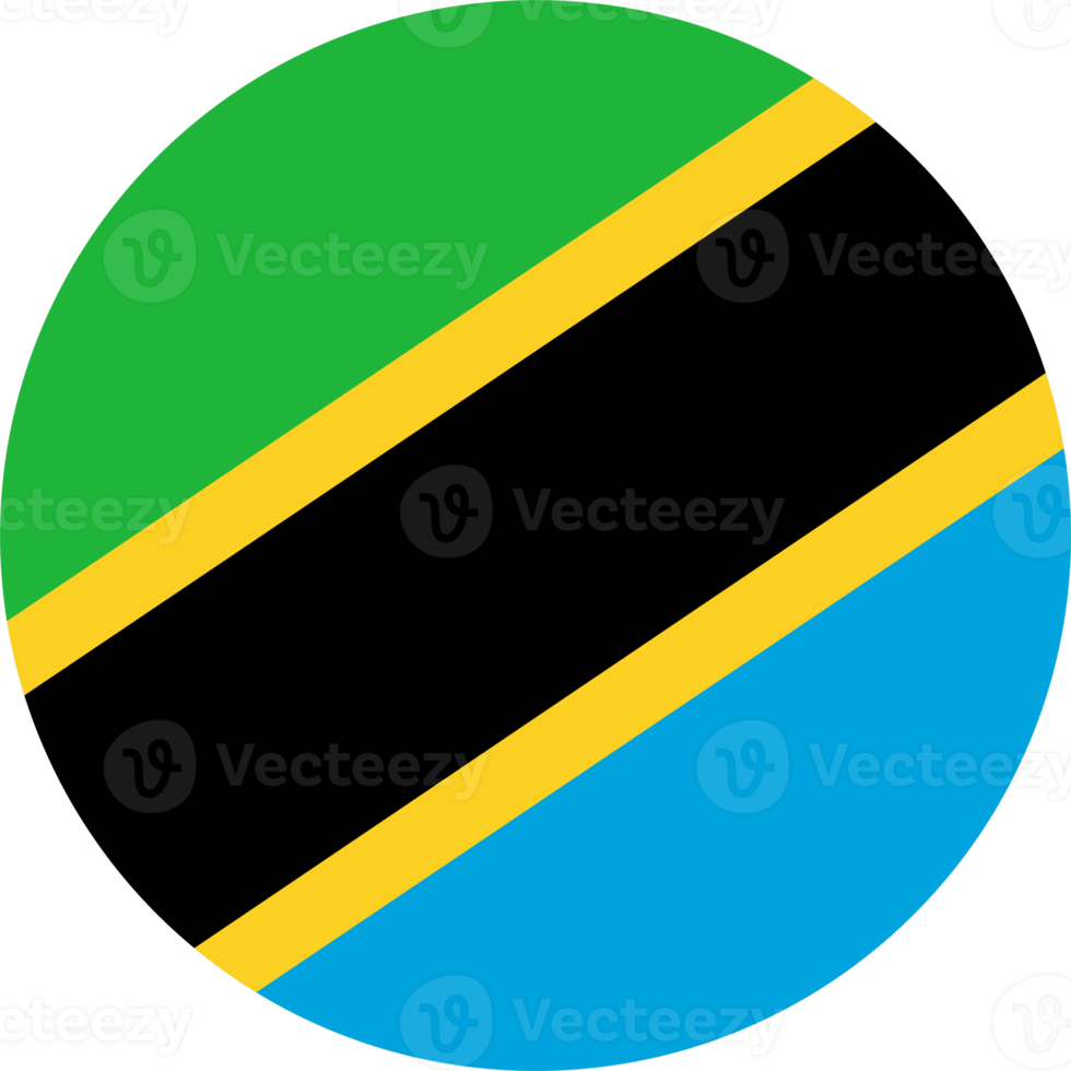 tanzania flagga runda form png