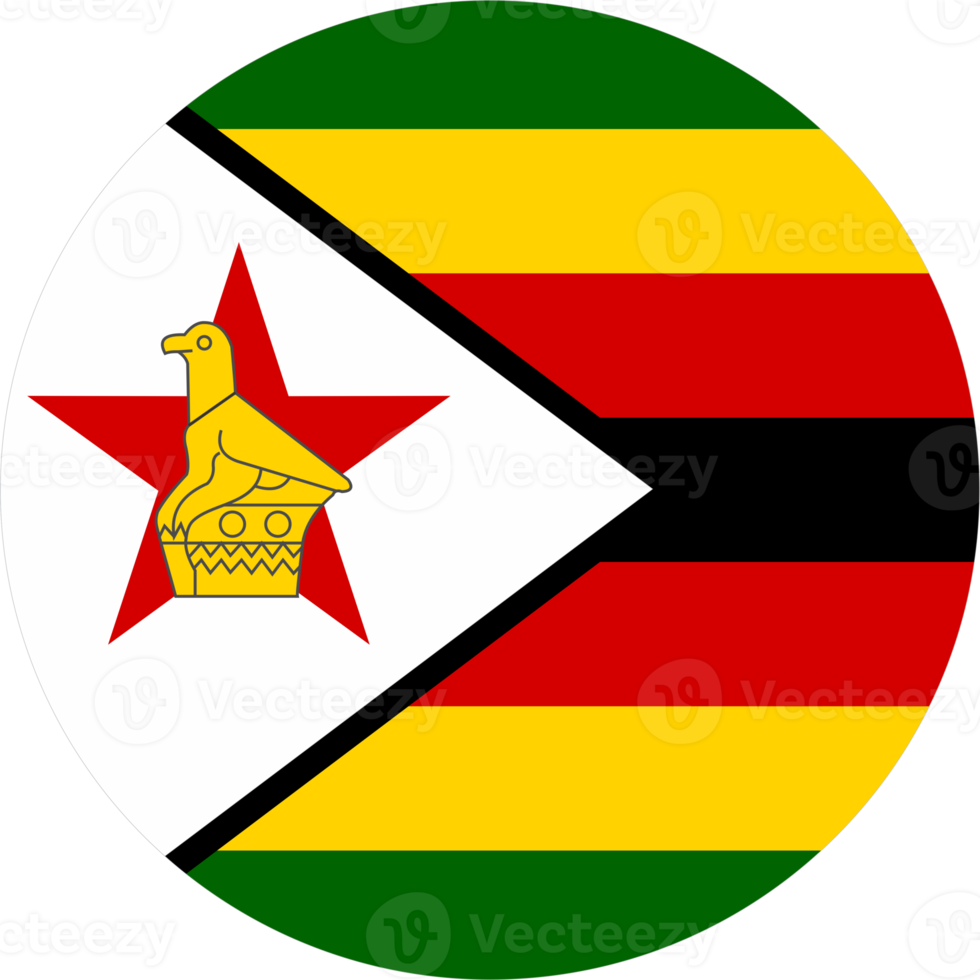 zimbabwe flagga runda form png