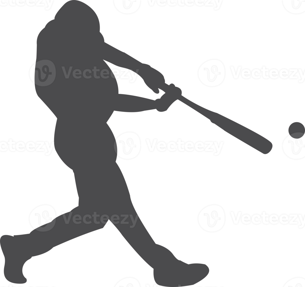 Baseball player silhouette PNG