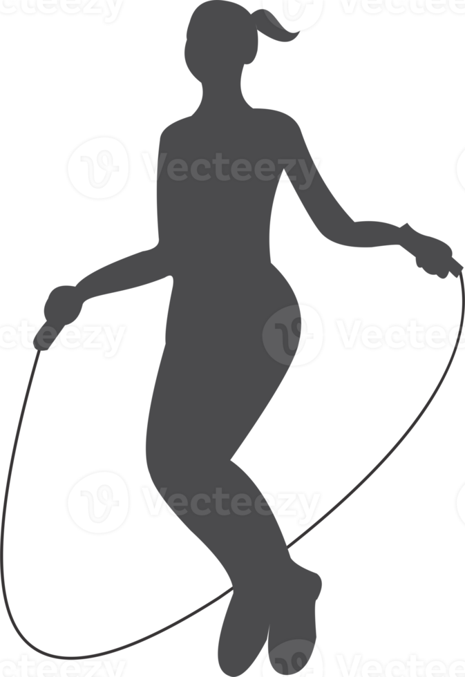 The woman jumping rope icon PNG