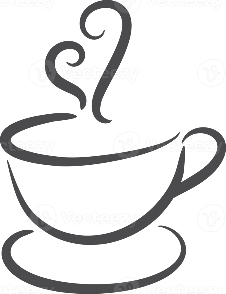 kaffe kopp logotyp element png