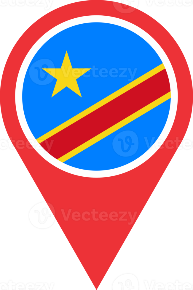 Congo vlag pin kaart plaats png