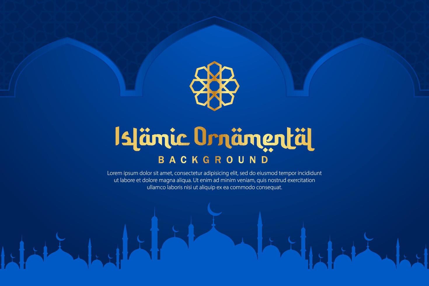 Islamic Background With Mosque Dome vector