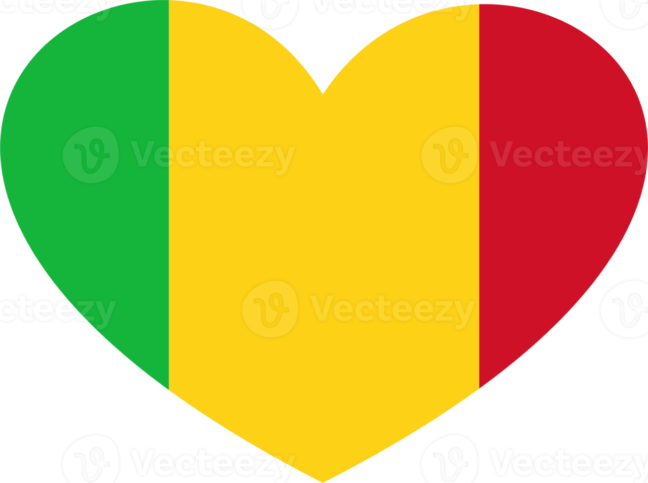Mali Flagge Symbol Herz gestalten png