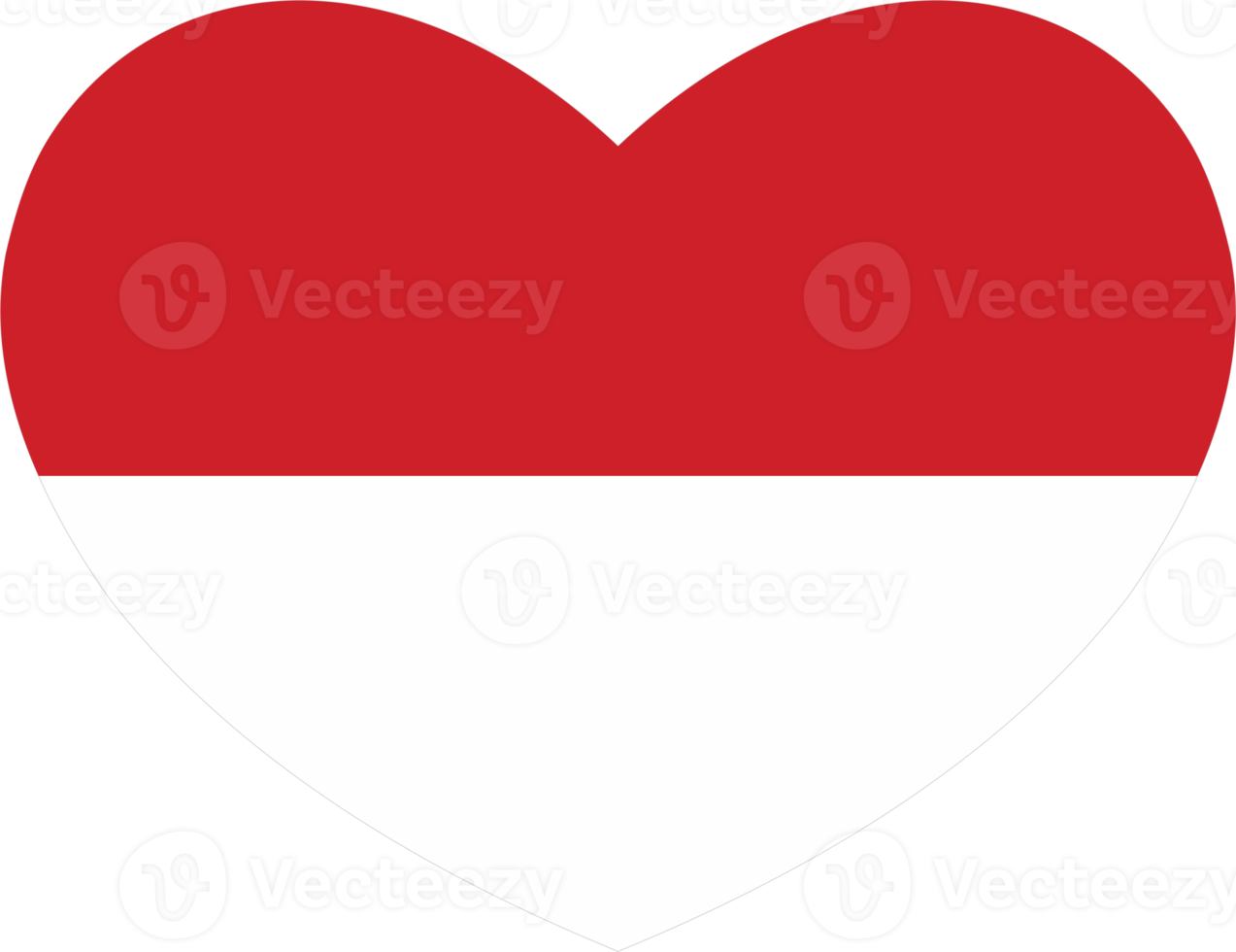 Monaco flag heart shape PNG