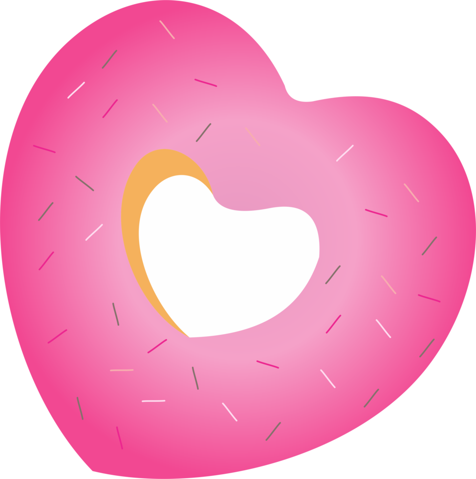 Pink donut strawberry PNG