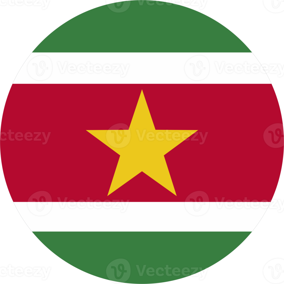 Suriname flag round shape PNG