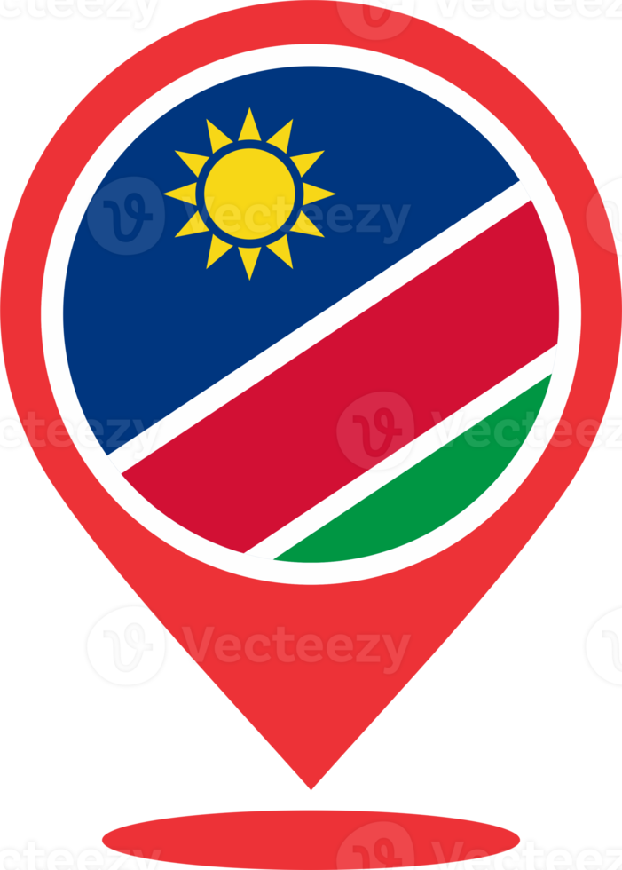 Namibia flag pin map location png