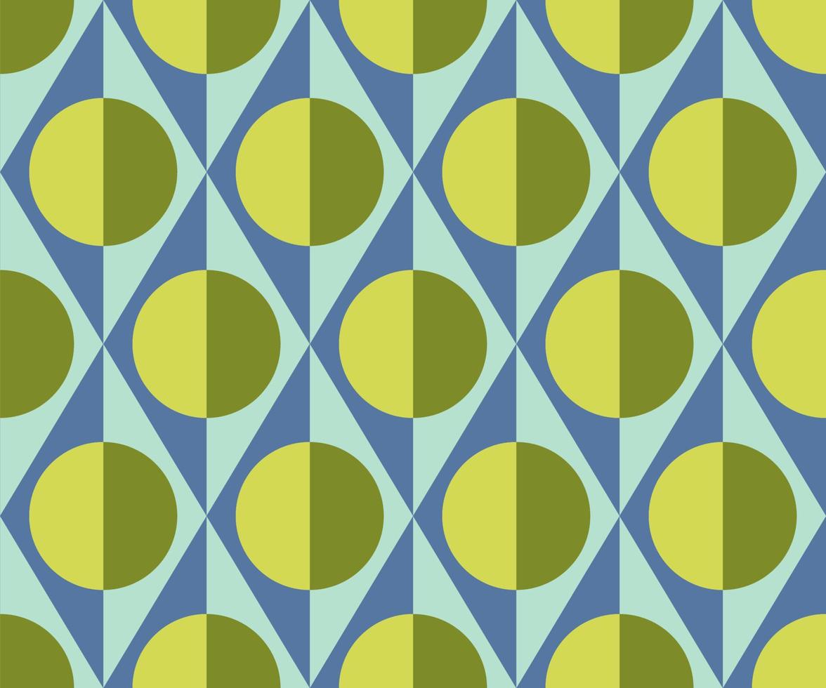 Seamless abstract Vintage background in sixties style. Geometric pattern. Vector illustration