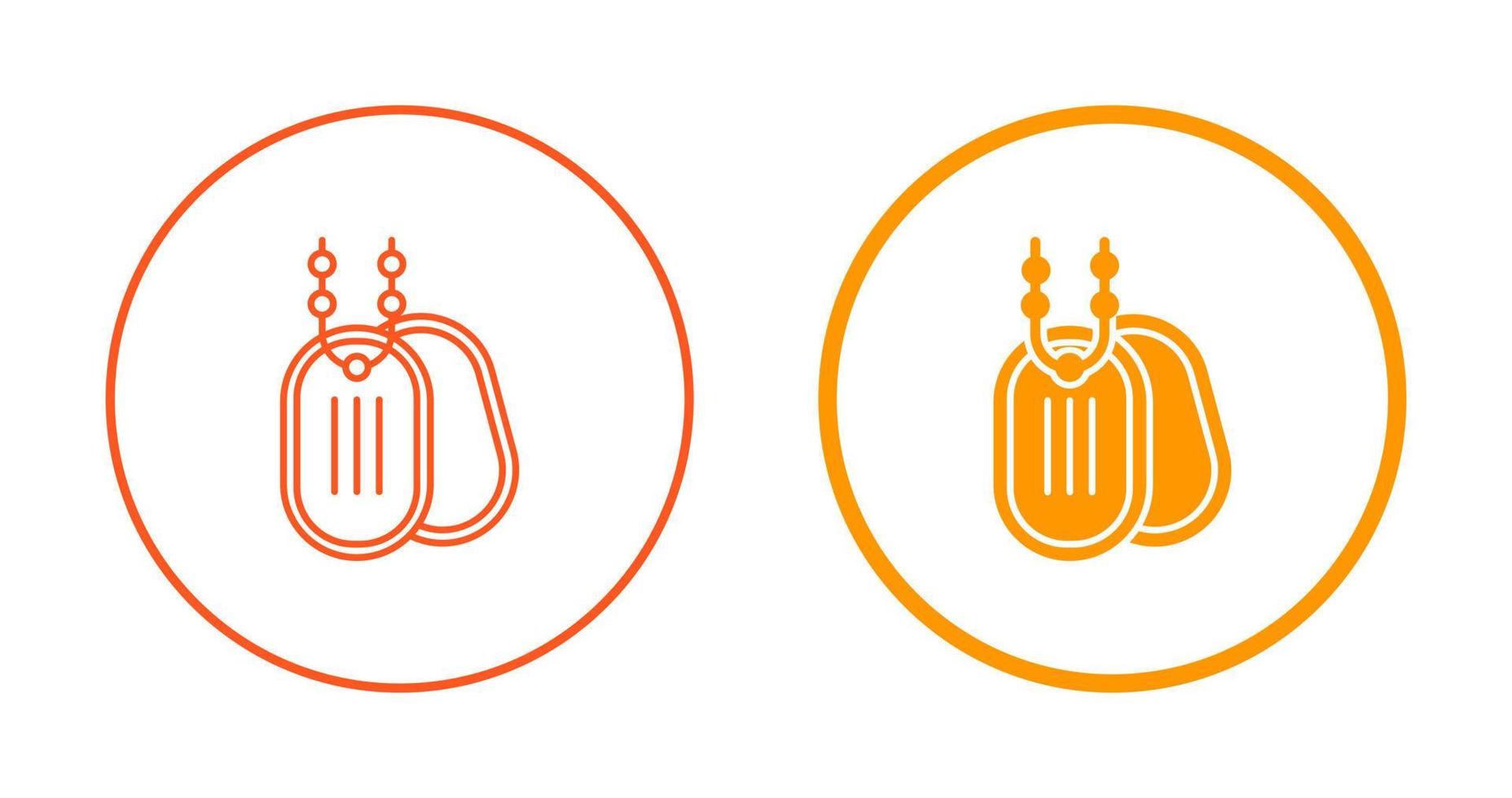 Army Dog Tag Vector Icon