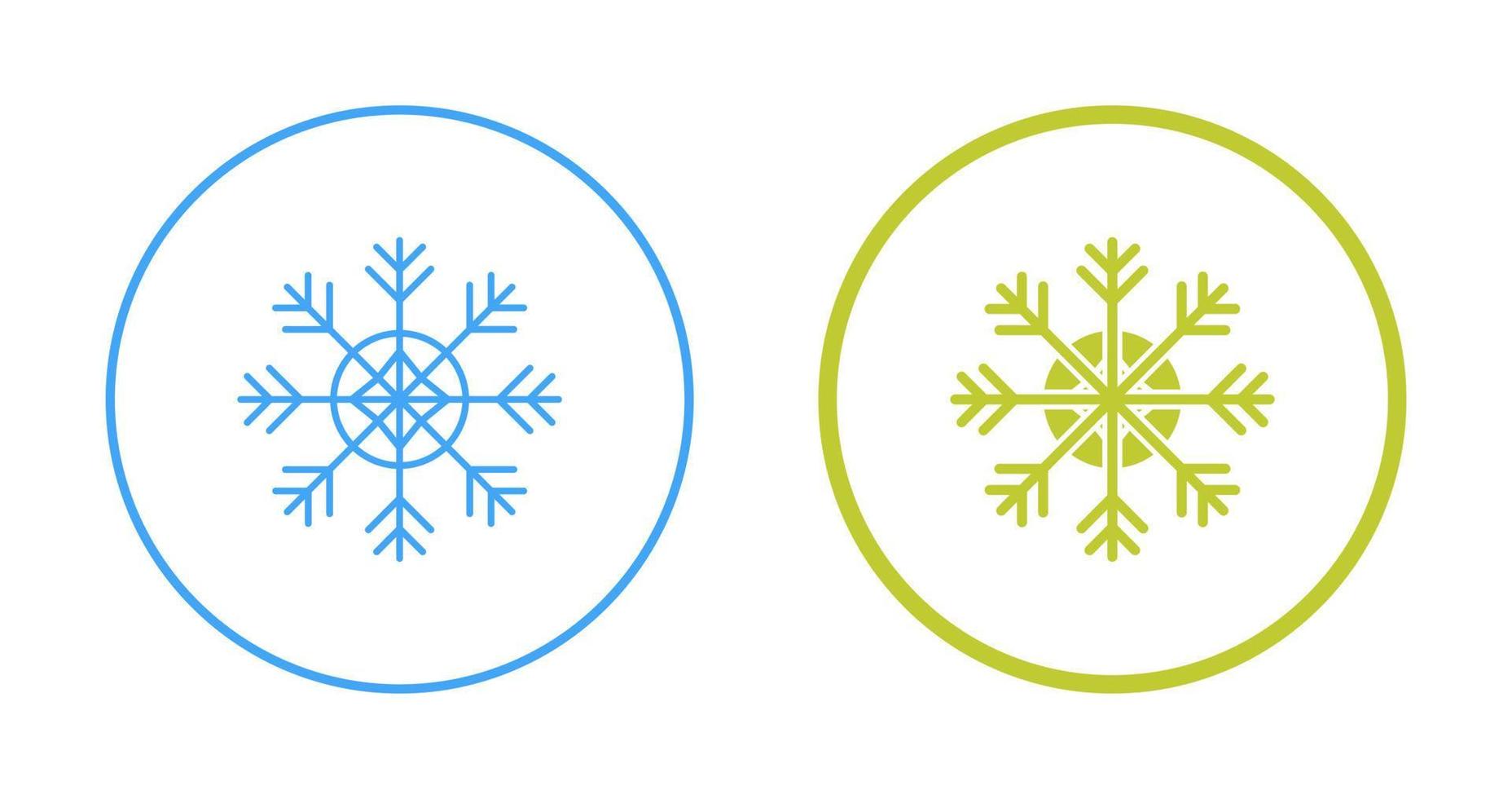 icono de vector de copo de nieve