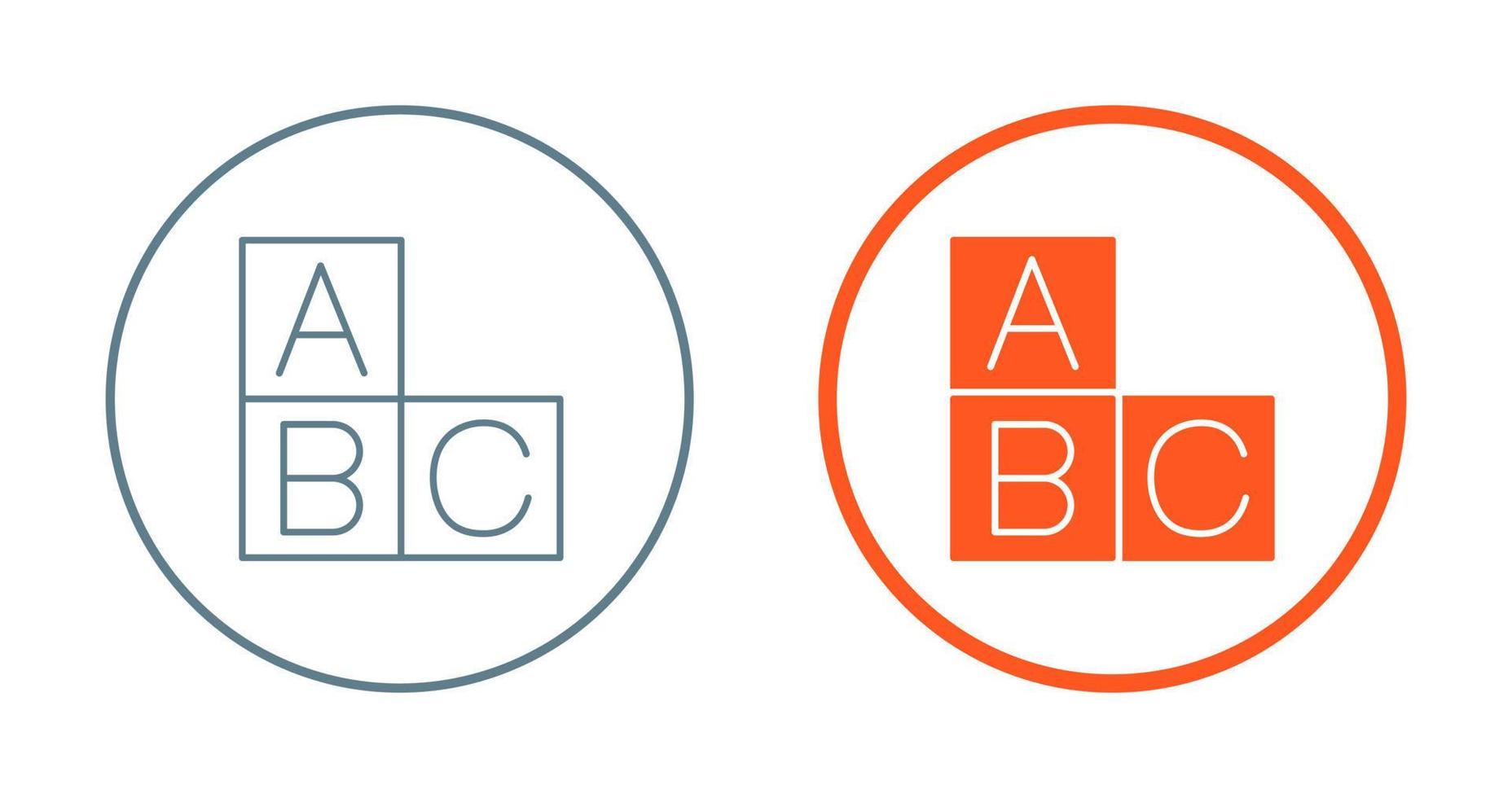 icono de vector abc