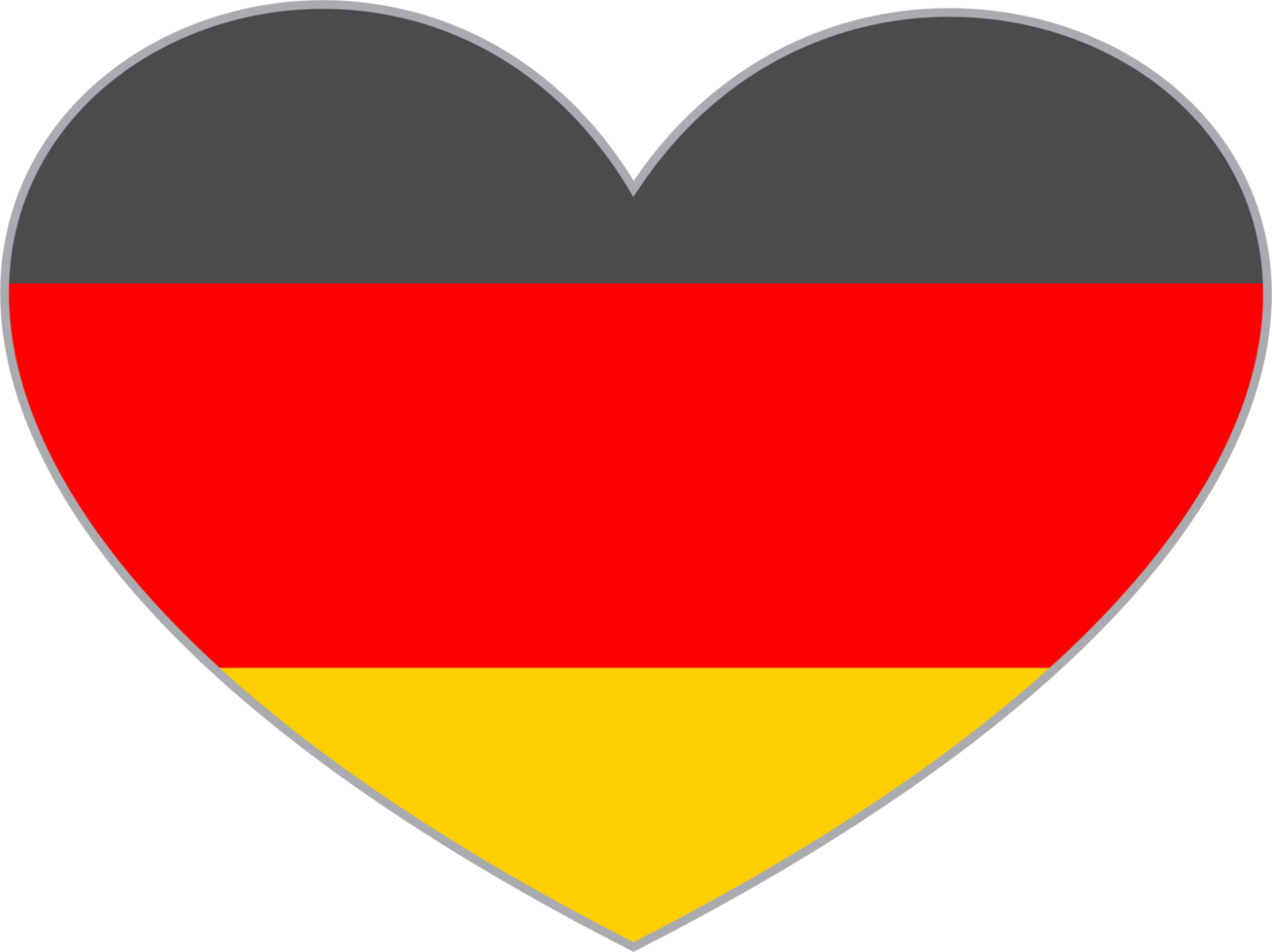 Germany flag heart shape PNG