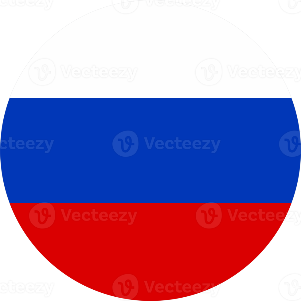 Russia flag round shape PNG