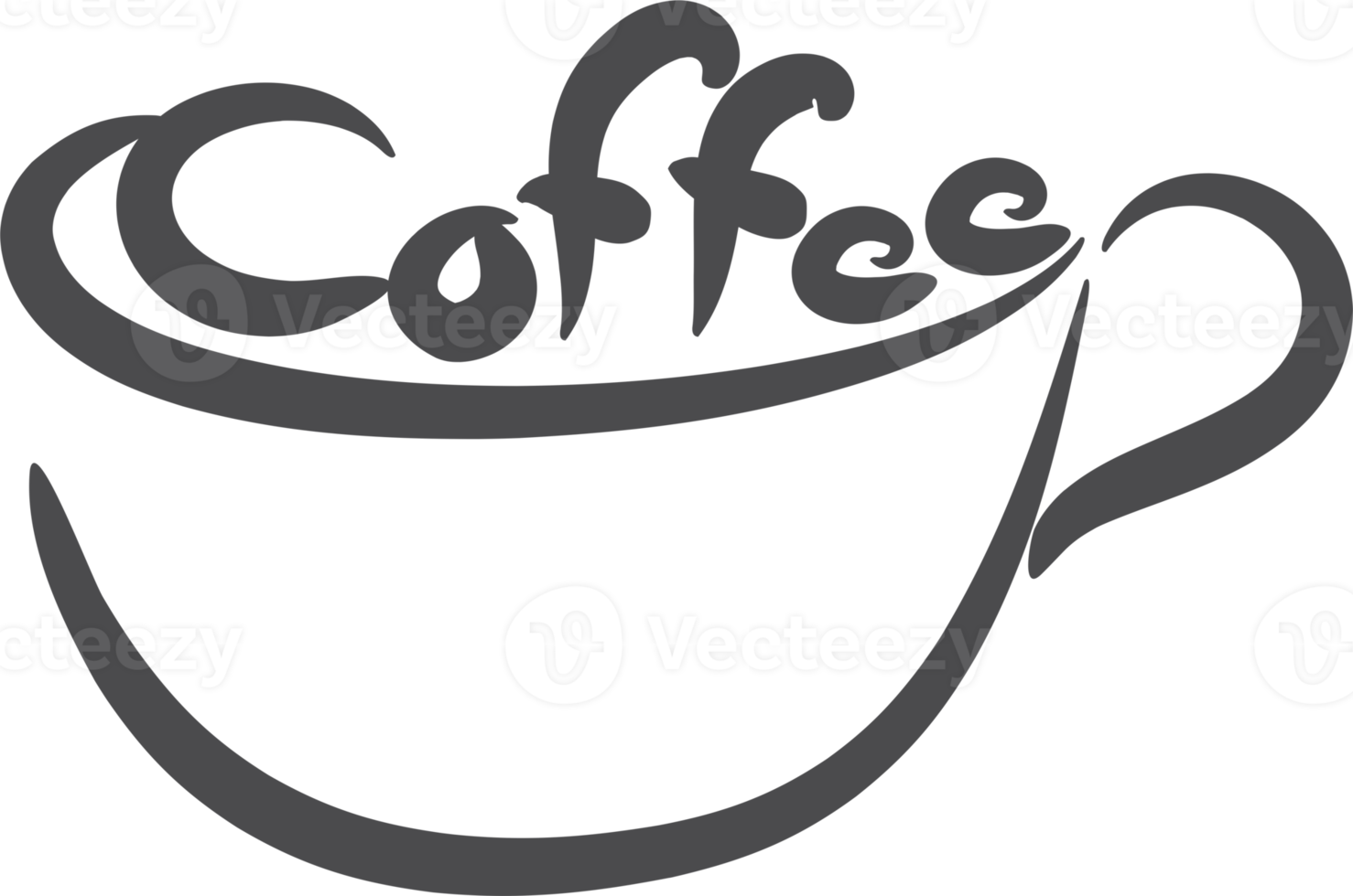 Coffee cup logo element PNG