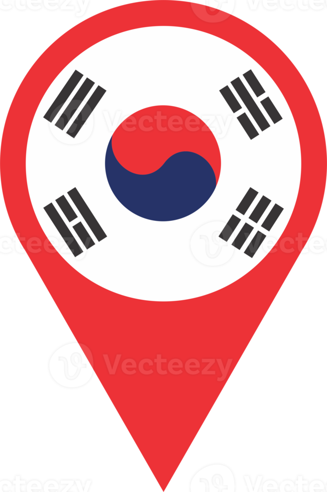 South korea pin map location PNG