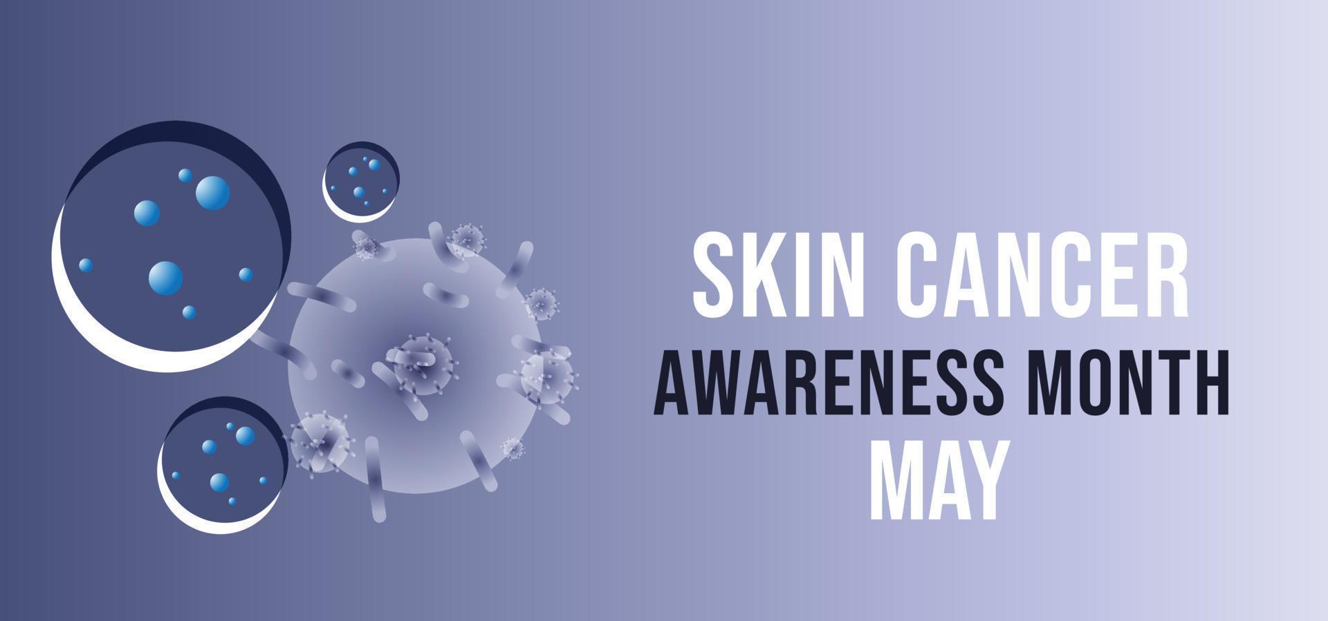 Skin cancer awareness month may. template  background, banner, card, poster. vector illustration.