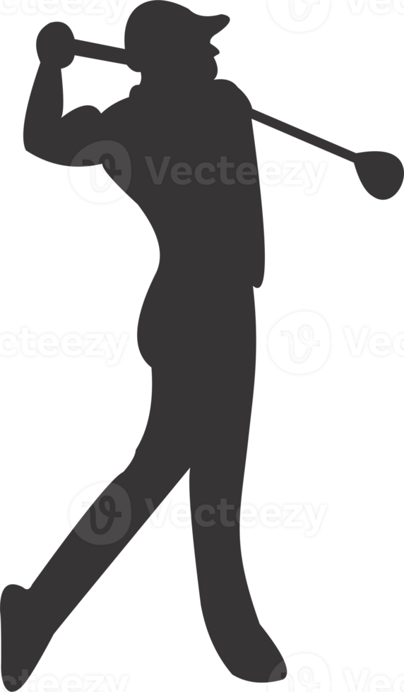 The golf player silhouette PNG