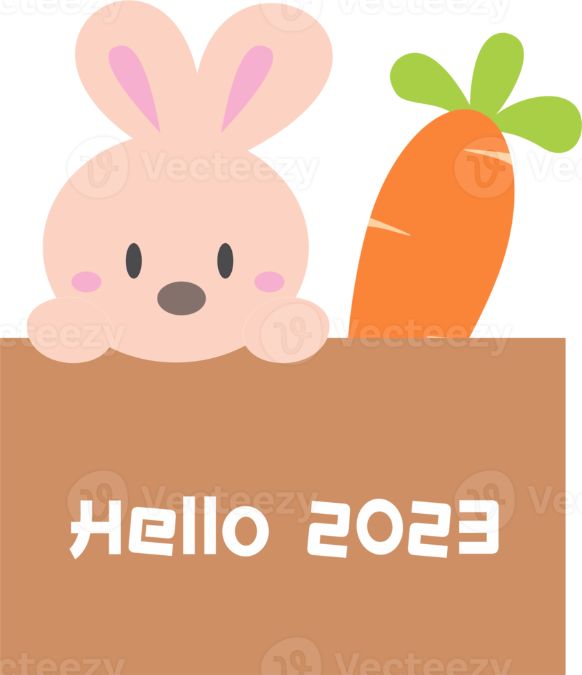 Rabbit year new year icon PNG