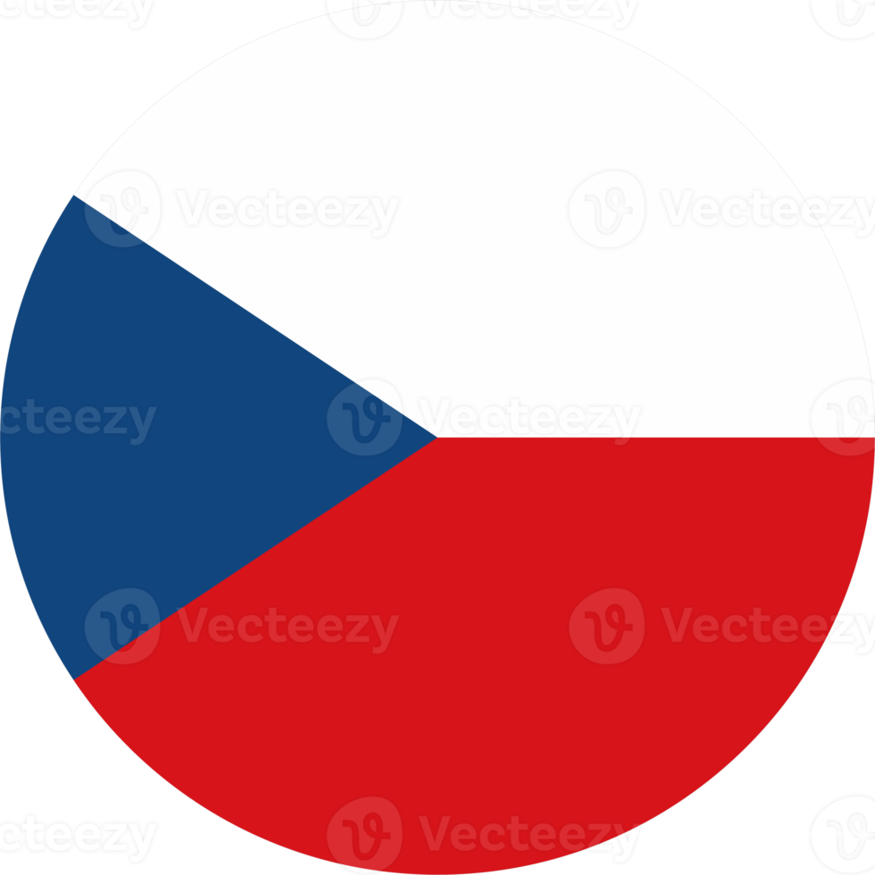 Czech Republic flag round shape PNG