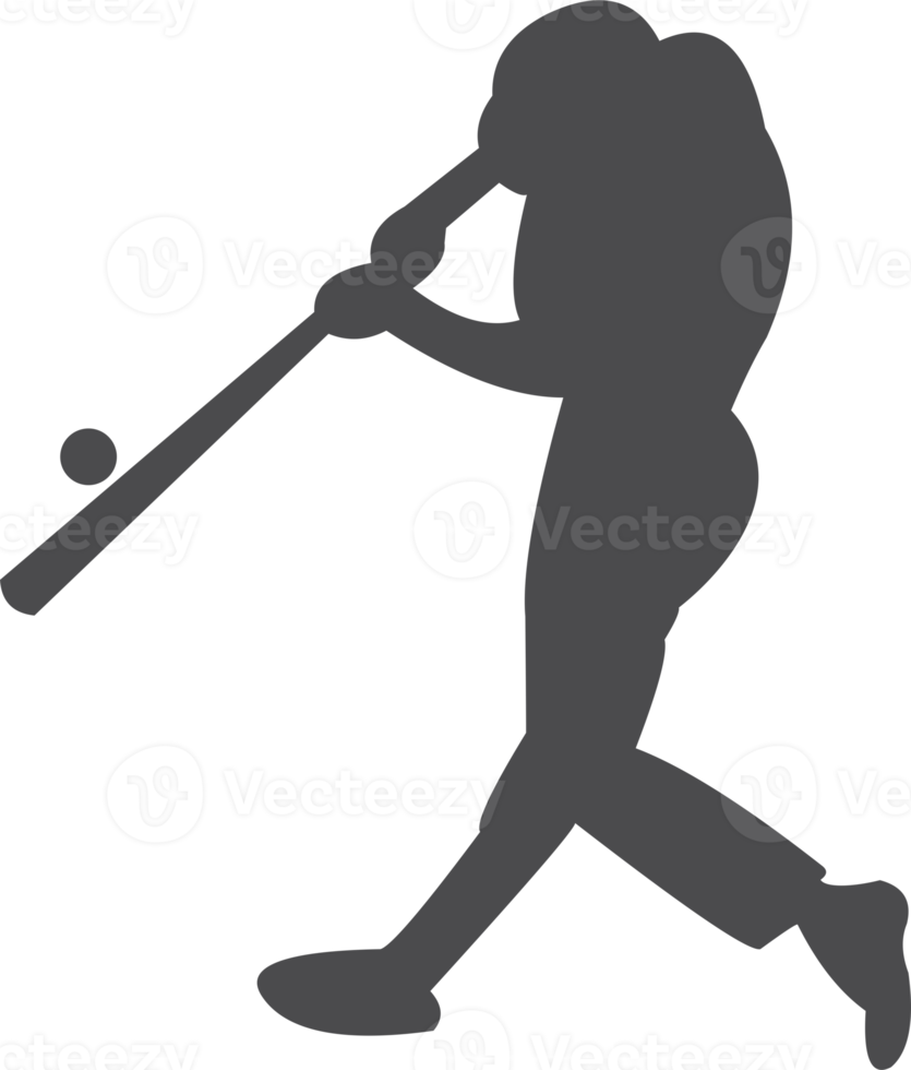 Baseball player silhouette PNG