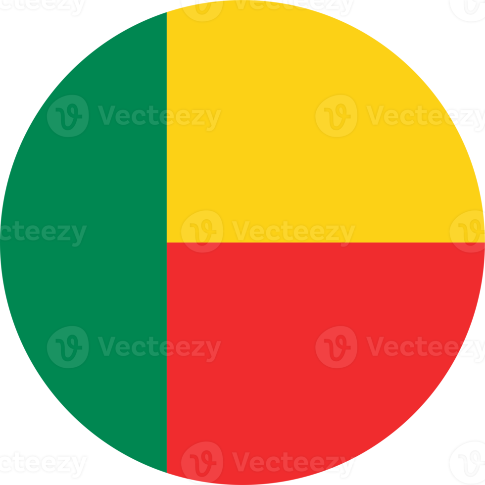 Benin flag round shape PNG