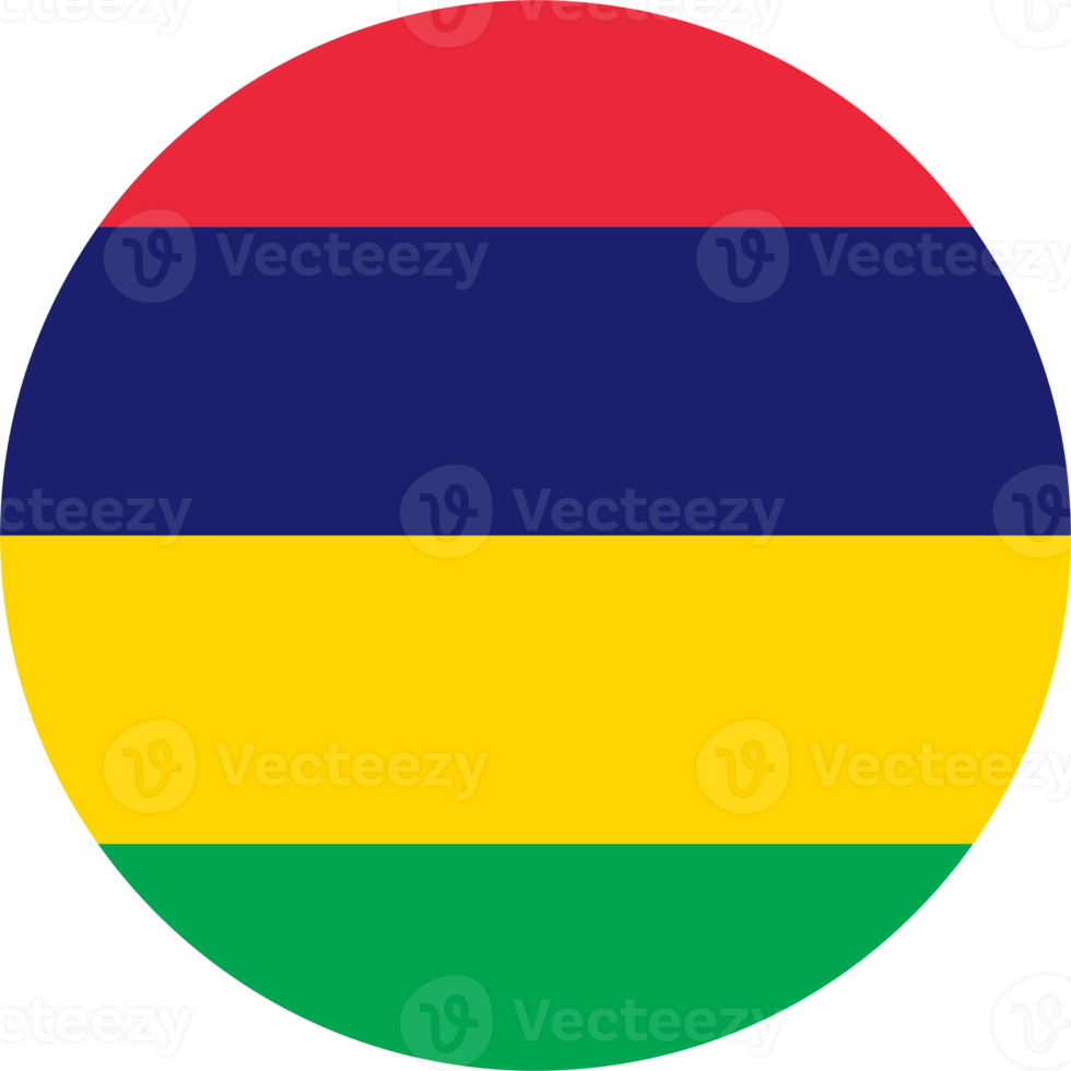 Mauritius flag round shape PNG