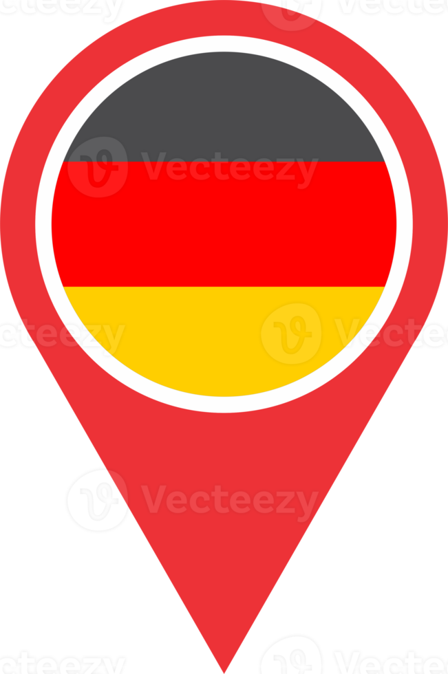 Germany flag pin map location PNG