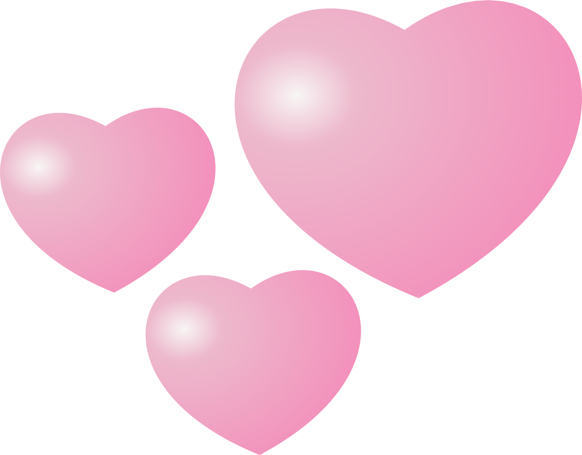 pink heart with transparent background