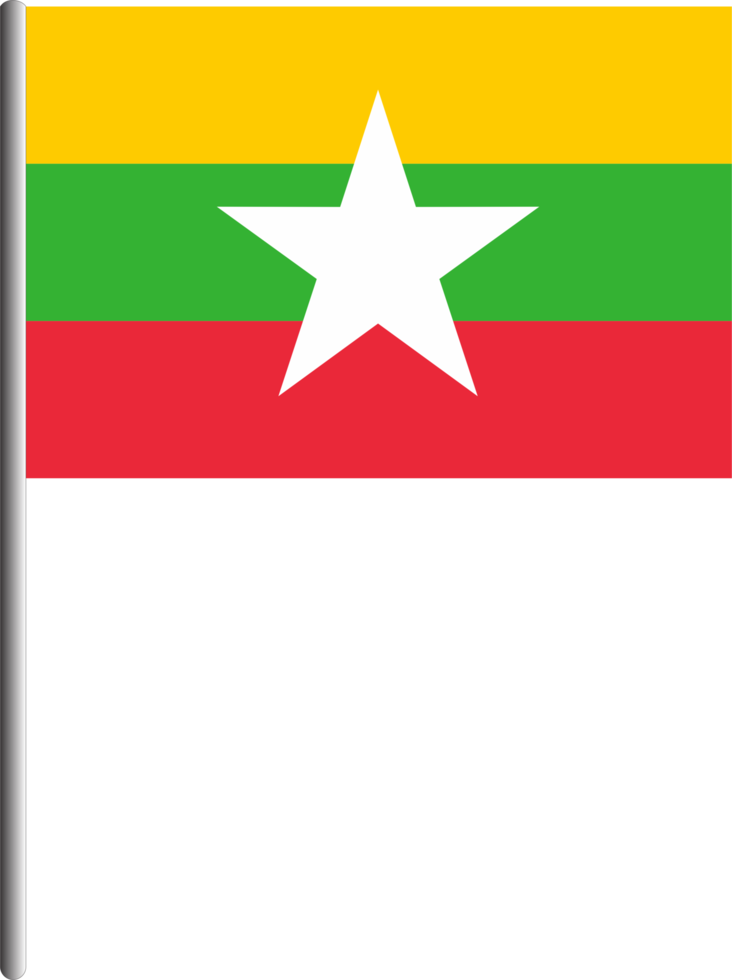 Myanmar flag PNG