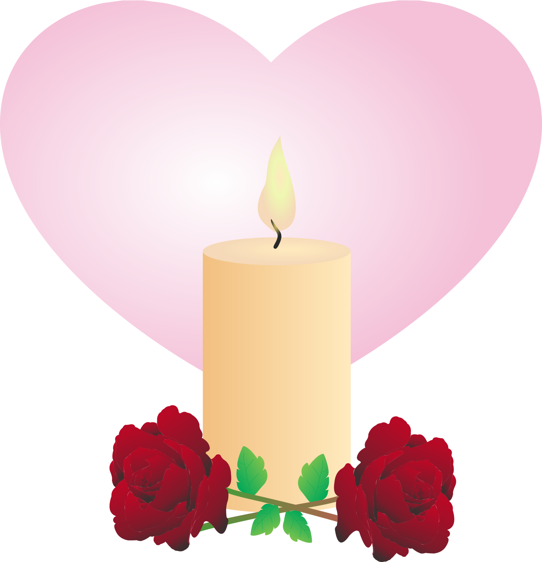 Candle love heart romantic icon 22110407 PNG