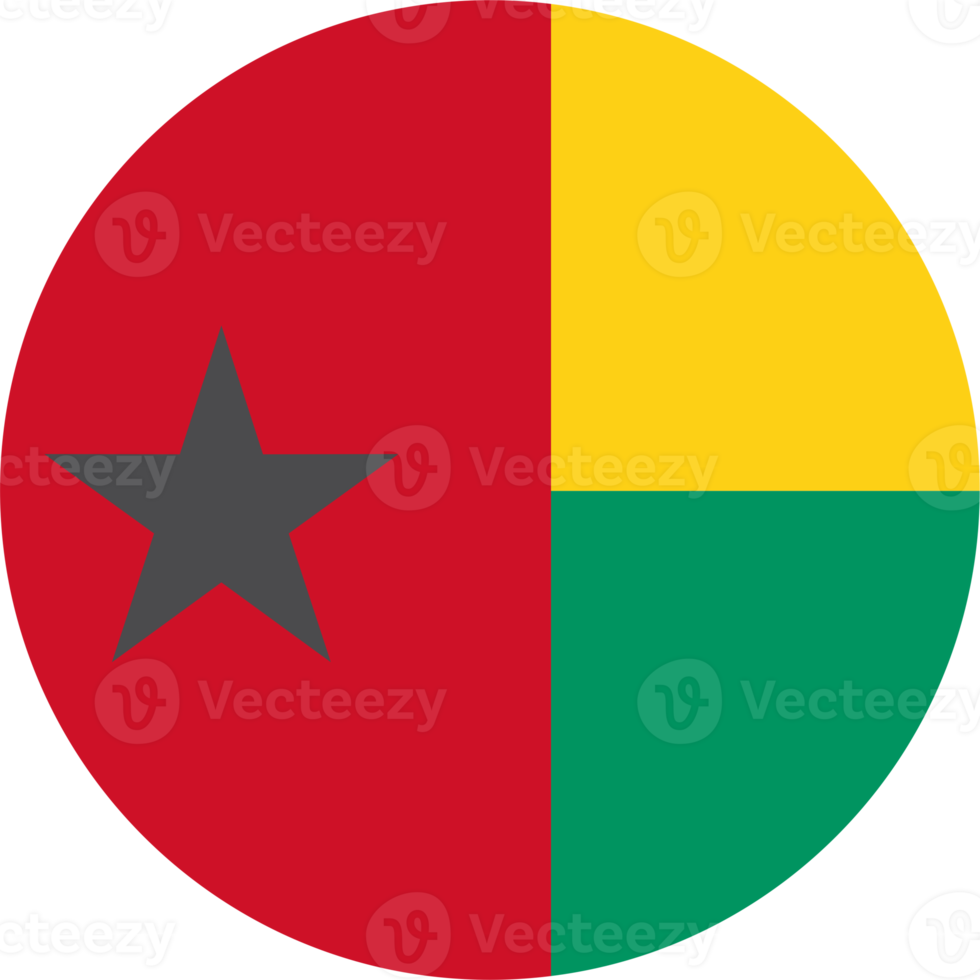 Guinea Bissau vlag ronde vorm PNG